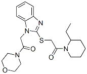 (9ci)-4-[[2-[[2-(2-乙基-1-哌啶基)-2-氧代乙基]硫代]-1H-苯并咪唑-1-基]乙?；鵠-嗎啉結(jié)構(gòu)式_606110-69-4結(jié)構(gòu)式