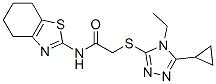 (9ci)-2-[(5-環(huán)丙基-4-乙基-4H-1,2,4-噻唑-3-基)硫代]-n-(4,5,6,7-四氫-2-苯并噻唑)-乙酰胺結(jié)構(gòu)式_606111-13-1結(jié)構(gòu)式