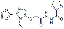 (9ci)-2-[[[4-乙基-5-(2-呋喃)-4H-1,2,4-噻唑-3-基]硫代]乙?；鵠肼2-呋喃羧酸結(jié)構(gòu)式_606111-69-7結(jié)構(gòu)式