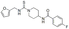 (9ci)-4-氟-n-[1-[[(2-呋喃甲基)氨基]硫氧代甲基]-4-哌啶基]-苯甲酰胺結(jié)構(gòu)式_606112-40-7結(jié)構(gòu)式