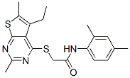 (9ci)-n-(2,4-二甲基苯基)-2-[(5-乙基-2,6-二甲基噻吩并[2,3-d]嘧啶-4-基)硫代]-乙酰胺結構式_606113-50-2結構式