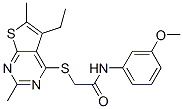 (9ci)-2-[(5-乙基-2,6-二甲基噻吩并[2,3-d]嘧啶-4-基)硫代]-n-(3-甲氧基苯基)-乙酰胺結構式_606113-53-5結構式