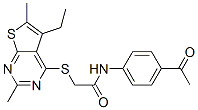 (9ci)-n-(4-乙?；交?-2-[(5-乙基-2,6-二甲基噻吩并[2,3-d]嘧啶-4-基)硫代]-乙酰胺結(jié)構(gòu)式_606113-54-6結(jié)構(gòu)式