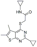 (9ci)-n-環(huán)丙基-2-[(2-環(huán)丙基-5,6-二甲基噻吩并[2,3-d]嘧啶-4-基)硫代]-乙酰胺結(jié)構(gòu)式_606113-66-0結(jié)構(gòu)式