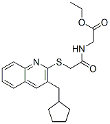 (9ci)-n-[[[3-(環(huán)戊基甲基)-2-喹啉]硫代]乙?；鵠-甘氨酸乙酯結(jié)構(gòu)式_606113-92-2結(jié)構(gòu)式