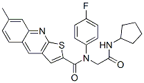 (9CI)-N-[2-(環(huán)戊基氨基)-2-氧代乙基]-N-(4-氟苯基)-7-甲基-噻吩并[2,3-b]喹啉-2-羧酰胺結(jié)構(gòu)式_606114-17-4結(jié)構(gòu)式