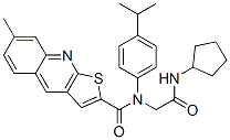 (9CI)-N-[2-(環(huán)戊基氨基)-2-氧代乙基]-7-甲基-N-[4-(1-甲基乙基)苯基]-噻吩并[2,3-b]喹啉-2-羧酰胺結構式_606114-78-7結構式