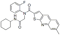 (9CI)-N-[2-(環(huán)己基氨基)-2-氧代乙基]-N-(2-氟苯基)-7-甲基-噻吩并[2,3-b]喹啉-2-羧酰胺結(jié)構(gòu)式_606114-92-5結(jié)構(gòu)式