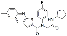 (9CI)-N-[2-(環(huán)戊基氨基)-2-氧代乙基]-N-(4-氟苯基)-6-甲基-噻吩并[2,3-b]喹啉-2-羧酰胺結(jié)構(gòu)式_606115-00-8結(jié)構(gòu)式
