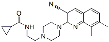 (9ci)-n-[2-[4-(3-氰基-7,8-二甲基-2-喹啉)-1-哌嗪]乙基]-環(huán)丙烷羧酰胺結(jié)構(gòu)式_606115-20-2結(jié)構(gòu)式