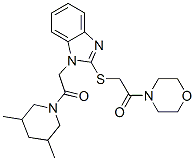 (9ci)-4-[[[1-[2-(3,5-二甲基-1-哌啶基)-2-氧代乙基]-1H-苯并咪唑-2-基]硫代]乙?；鵠-嗎啉結(jié)構(gòu)式_606117-51-5結(jié)構(gòu)式