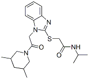 (9ci)-2-[[1-[2-(3,5-二甲基-1-哌啶基)-2-氧代乙基]-1H-苯并咪唑-2-基]硫代]-n-(1-甲基乙基)-乙酰胺結(jié)構(gòu)式_606117-53-7結(jié)構(gòu)式
