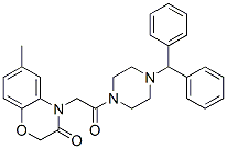 (9ci)-1-[(2,3-二氫-6-甲基-3-氧代-4H-1,4-苯并噁嗪-4-基)乙酰基]-4-(二苯基甲基)-哌嗪結(jié)構(gòu)式_606119-70-4結(jié)構(gòu)式