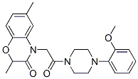 (9ci)-1-[(2,3-二氫-2,6-二甲基-3-氧代-4H-1,4-苯并噁嗪-4-基)乙?；鵠-4-(2-甲氧基苯基)-哌嗪結(jié)構(gòu)式_606119-96-4結(jié)構(gòu)式