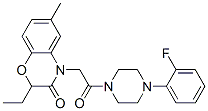 (9ci)-1-[(2-乙基-2,3-二氫-6-甲基-3-氧代-4H-1,4-苯并噁嗪-4-基)乙?；鵠-4-(2-氟苯基)-哌嗪結(jié)構(gòu)式_606120-32-5結(jié)構(gòu)式