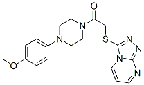 (9ci)-1-(4-甲氧基苯基)-4-[(1,2,4-噻唑并[4,3-a]嘧啶-3-基硫代)乙?；鵠-哌嗪結(jié)構(gòu)式_606121-76-0結(jié)構(gòu)式