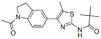 (9CI)-N-[4-(1-乙?；?2,3-二氫-1H-吲哚-5-基)-5-甲基-2-噻唑]-2,2-二甲基-丙酰胺結(jié)構(gòu)式_606121-87-3結(jié)構(gòu)式