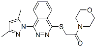 (9ci)-4-[[[4-(3,5-二甲基-1H-吡唑-1-基)-1-二氮雜萘yl]硫代]乙?；鵠-嗎啉結(jié)構(gòu)式_606122-18-3結(jié)構(gòu)式