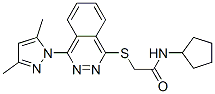 (9ci)-n-環(huán)戊基-2-[[4-(3,5-二甲基-1H-吡唑-1-基)-1-二氮雜萘]硫代]-乙酰胺結構式_606122-28-5結構式