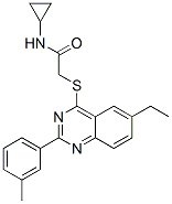 (9ci)-n-環(huán)丙基-2-[[6-乙基-2-(3-甲基苯基)-4-喹唑啉]硫代]-乙酰胺結(jié)構(gòu)式_606131-74-2結(jié)構(gòu)式