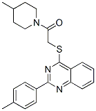 (9ci)-4-甲基-1-[[[2-(4-甲基苯基)-4-喹唑啉]硫代]乙酰基]-哌啶結(jié)構(gòu)式_606132-39-2結(jié)構(gòu)式