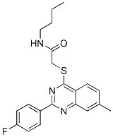 (9ci)-n-丁基-2-[[2-(4-氟苯基)-7-甲基-4-喹唑啉]硫代]-乙酰胺結(jié)構(gòu)式_606132-68-7結(jié)構(gòu)式