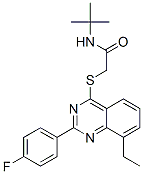 (9ci)-n-(1,1-二甲基乙基)-2-[[8-乙基-2-(4-氟苯基)-4-喹唑啉]硫代]-乙酰胺結(jié)構(gòu)式_606132-93-8結(jié)構(gòu)式