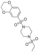 (9ci)-1-[(2,3-二氫-1,4-苯并二噁英-6-基)磺?；鵠-4-(乙基磺?；?-哌嗪結(jié)構(gòu)式_606133-91-9結(jié)構(gòu)式