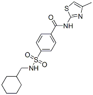 (9ci)-4-[[(環(huán)己基甲基)氨基]磺酰基]-n-(4-甲基-2-噻唑)-苯甲酰胺結(jié)構(gòu)式_606134-87-6結(jié)構(gòu)式