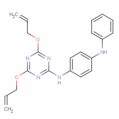 N-[4,6-雙(烯丙氧基)-1,3,5-噻嗪-2-基]-N-苯基苯-1,4-二胺結(jié)構(gòu)式_60640-92-8結(jié)構(gòu)式