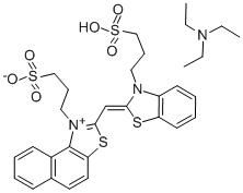 氫氧化1-(3-硫代丙基)-2-{[3-(3-硫代丙基)-2(3H)-苯并噻唑亞基]甲基}萘并[1,2-d]噻結構式_60760-42-1結構式