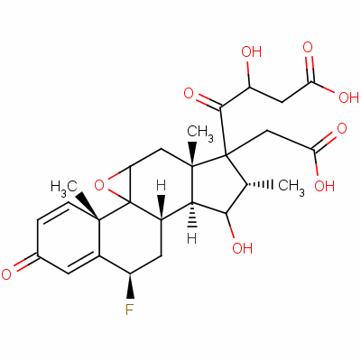 9beta,11alpha-環(huán)氧-6beta-氟-17,21-二羥基-16alpha-甲基孕甾-1,4-二烯-3,20-二酮 17,21-二(乙酸酯)結構式_60864-53-1結構式