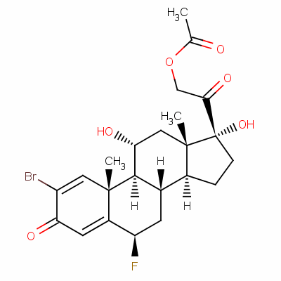 2-Bromo-6beta-fluoro-11alpha,17,21-trihydroxypregna-1,4-diene-3,20-dione 21-acetateStructure,60864-62-2Structure 2-Bromo-6beta-fluoro-11alpha,17,21-trihydroxypregna-1,4-diene-3,20-dione 21-acetate Structure,60864-62-2Structure