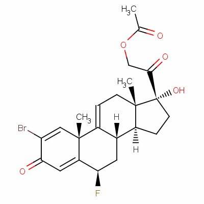2-Bromo-6beta-fluoro-17,21-dihydroxypregna-1,4,9(11)-triene-3,20-dione 21-acetateStructure,60864-66-6Structure 2-Bromo-6beta-fluoro-17,21-dihydroxypregna-1,4,9(11)-triene-3,20-dione 21-acetate Structure,60864-66-6Structure