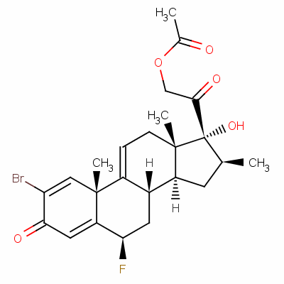 2-Bromo-6beta-fluoro-17,21-dihydroxy-16beta-methylpregna-1,4,9(11)-triene-3,20-dione 21-acetateStructure,60864-76-8Structure 2-Bromo-6beta-fluoro-17,21-dihydroxy-16beta-methylpregna-1,4,9(11)-triene-3,20-dione 21-acetate Structure,60864-76-8Structure