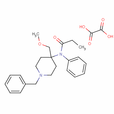 N-[1-芐基-4-(甲氧基甲基)-4-哌啶]-N-苯基丙酰胺草酸鹽結構式_61086-13-3結構式