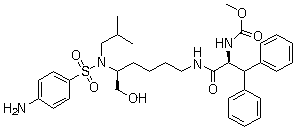 N-[(1s)-1-[[[(5s)-5-[[(4-氨基苯基)磺?；鵠(2-甲基丙基)氨基]-6-羥基己基]氨基]羰基]-2,2-二苯基乙基]氨基甲酸甲酯結構式_612547-11-2結構式