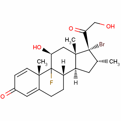 17-Bromo-9-fluoro-11beta,21-dihydroxy-16alpha-methylpregna-1,4-diene-3,20-dioneStructure,61339-36-4Structure 17-Bromo-9-fluoro-11beta,21-dihydroxy-16alpha-methylpregna-1,4-diene-3,20-dione Structure,61339-36-4Structure