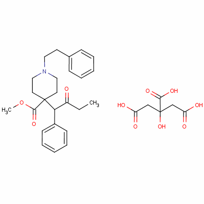 4-(Methoxycarbonyl)-1-phenethyl-4-(n-phenylpropionylamino)piperidinium dihydrogen citrateStructure,61380-27-6Structure 4-(Methoxycarbonyl)-1-phenethyl-4-(n-phenylpropionylamino)piperidinium dihydrogen citrate Structure,61380-27-6Structure