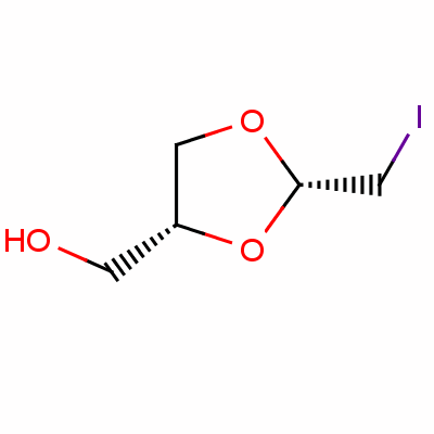 Cis-2-(iodomethyl)-1,3-dioxolane-4-methanolStructure,61508-55-2Structure Cis-2-(iodomethyl)-1,3-dioxolane-4-methanol Structure,61508-55-2Structure