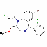 7-Bromo-5-(2-chlorophenyl)-2,3-dihydro-2-(methoxymethyl)-1-methyl-1h-benzo-1,4-diazepine monohydrochlorideStructure,61802-93-5Structure 7-Bromo-5-(2-chlorophenyl)-2,3-dihydro-2-(methoxymethyl)-1-methyl-1h-benzo-1,4-diazepine monohydrochloride Structure,61802-93-5Structure