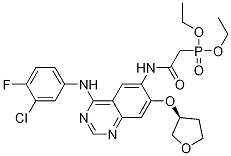 (S)-diethyl (2-((4-((3-chloro-4-fluorophenyl)amino)-7-((tetrahydrofuran-3-yl)oxy)quinazolin-6-yl)amino)-2-oxoethyl)phosphonateStructure,618061-76-0Structure (S)-diethyl (2-((4-((3-chloro-4-fluorophenyl)amino)-7-((tetrahydrofuran-3-yl)oxy)quinazolin-6-yl)amino)-2-oxoethyl)phosphonate Structure,618061-76-0Structure