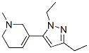 (9CI)-3-(1,3-二乙基-1H-吡唑-5-基)-1,2,5,6-四氫-1-甲基-吡啶結(jié)構(gòu)式_622403-71-8結(jié)構(gòu)式