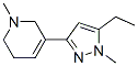 (9CI)-3-(5-乙基-1-甲基-1H-吡唑-3-基)-1,2,5,6-四氫-1-甲基-吡啶結構式_622403-74-1結構式