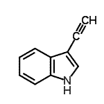 3-乙炔基-吲哚結(jié)構式_62365-78-0結(jié)構式