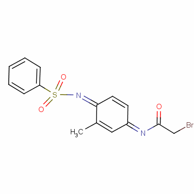 2-溴-N-[3-甲基-4-[(苯基磺?；?亞氨基]-2,5-環(huán)己二烯-1-基]-乙酰胺結(jié)構(gòu)式_62442-86-8結(jié)構(gòu)式