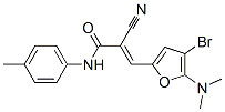 3-[4-溴-5-(二甲基氨基)-2-呋喃]-2-氰基-n-(4-甲基苯基)-2-丙酰胺結(jié)構(gòu)式_625410-00-6結(jié)構(gòu)式
