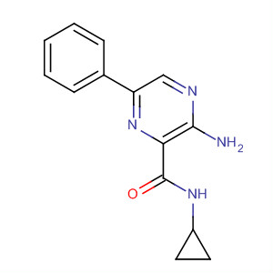 Pyrazinecarboxamide, 3-amino-n-cyclopropyl-6-phenyl-(9ci)Structure,625459-46-3Structure Pyrazinecarboxamide, 3-amino-n-cyclopropyl-6-phenyl-(9ci) Structure,625459-46-3Structure
