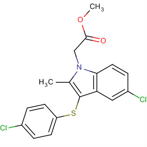 5-氯-3-[(4-氯苯基)硫代]-2-甲基-1H-吲哚-1-乙酸甲酯結(jié)構(gòu)式_628736-23-2結(jié)構(gòu)式