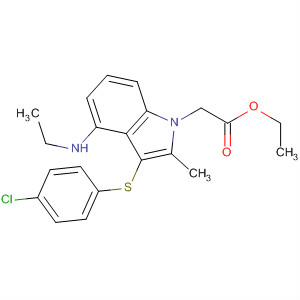3-[(4-氯苯基)硫代]-4-(乙基氨基)-2-甲基-1H-吲哚-1-乙酸乙酯結構式_628737-16-6結構式